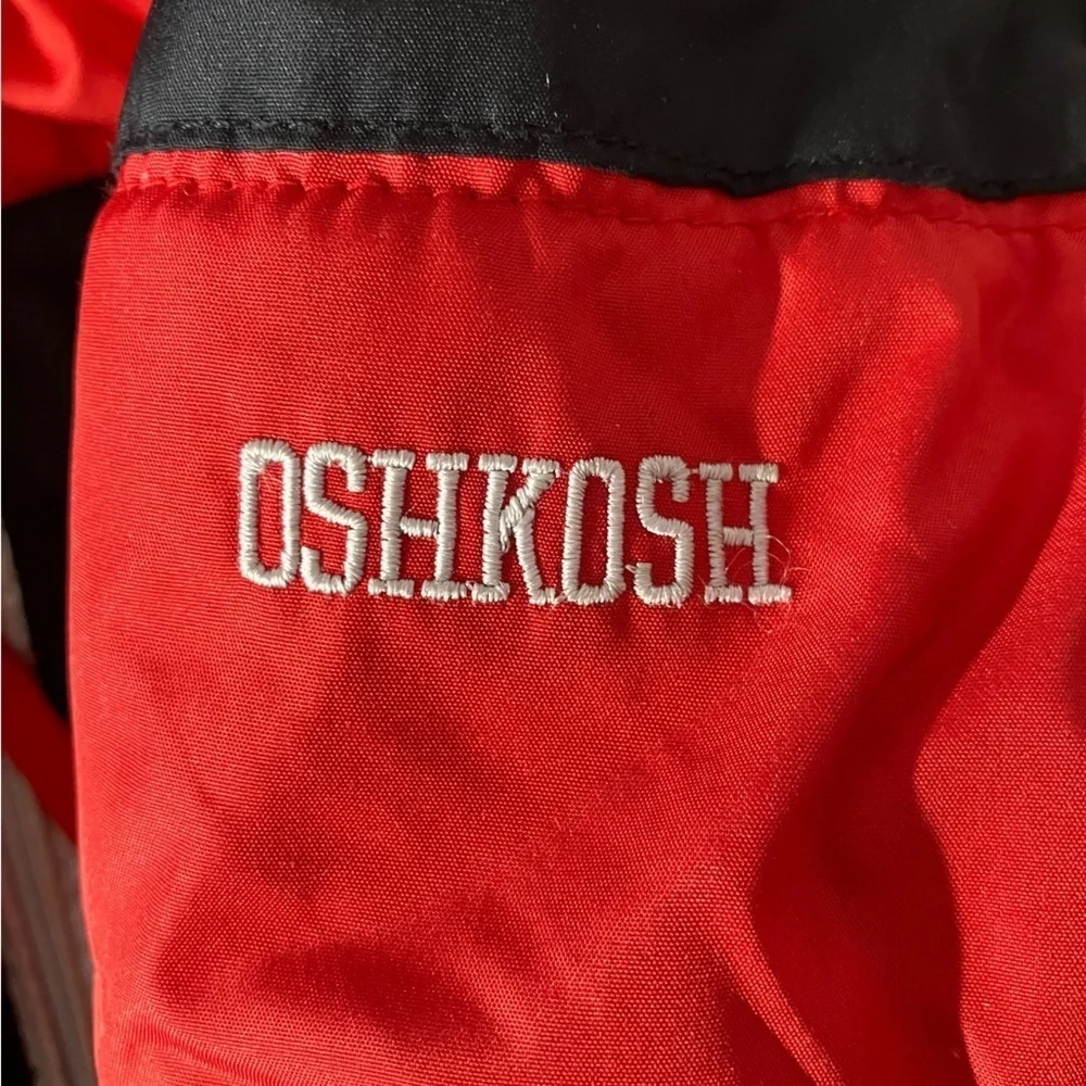 Osh Kosh B’gosh Kid’s Hooded Puffer Winter Coat, Size Small/4T, Red/Black